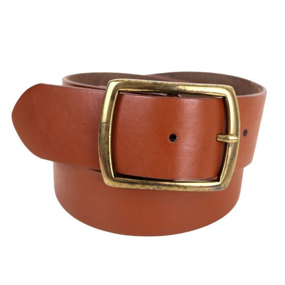 Old Navy BROWN GENUINE LEATHER 1.5"Wd DRESS CASUAL WOMEN'S BELT Sz M/L (X23 - Picture 2 of 13